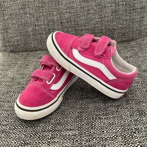 Toddler girl dark pink vans sneakers T8